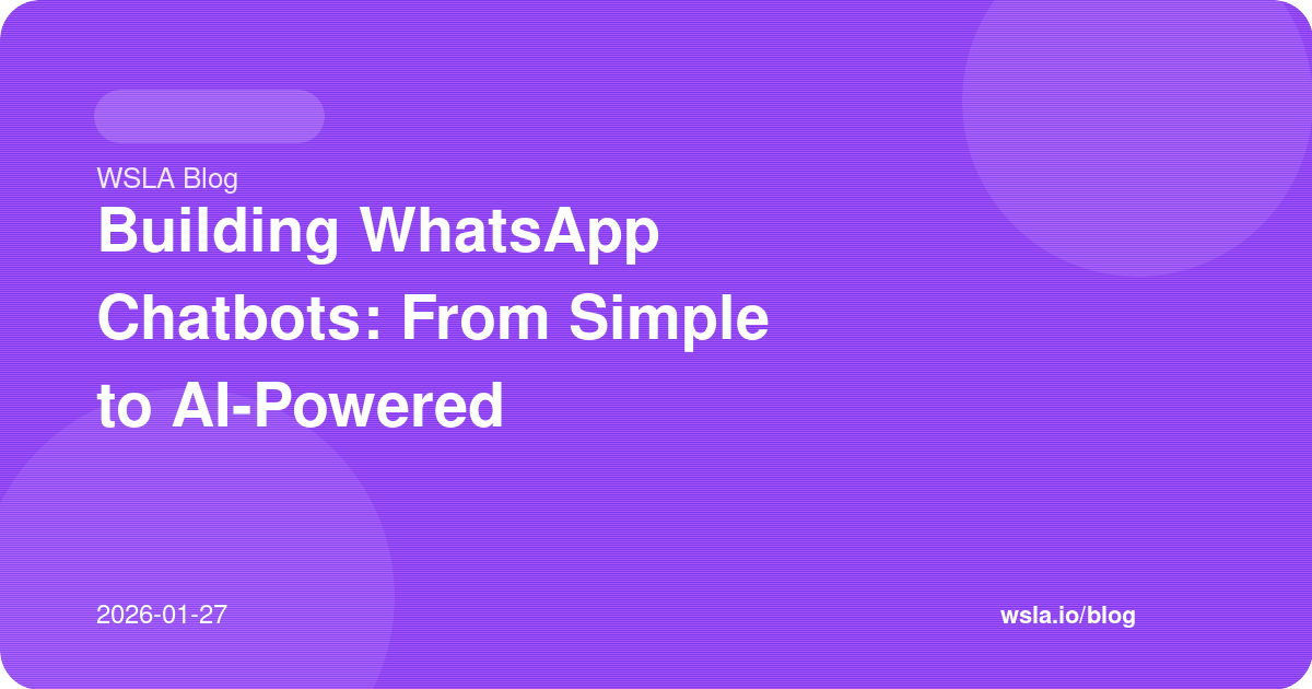 Building WhatsApp Chatbots: From Simple to AI-Powered
