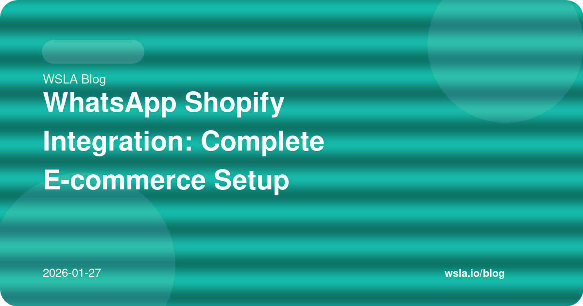 WhatsApp Shopify Integration: Complete E-commerce Setup