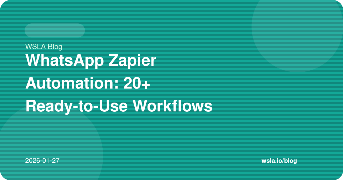 WhatsApp Zapier Automation: 20+ Ready-to-Use Workflows