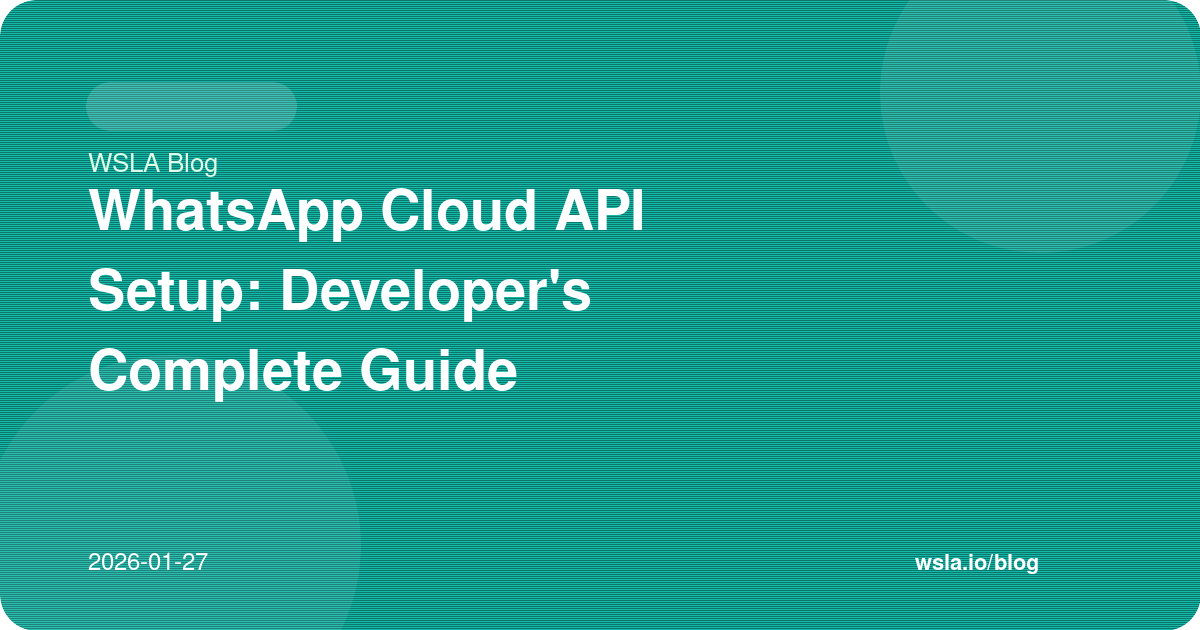 WhatsApp Cloud API Setup: Developer's Complete Guide