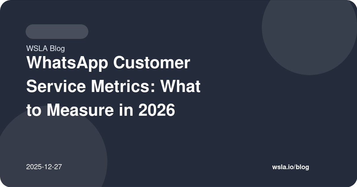 WhatsApp Customer Service Metrics: What to Measure in 2026