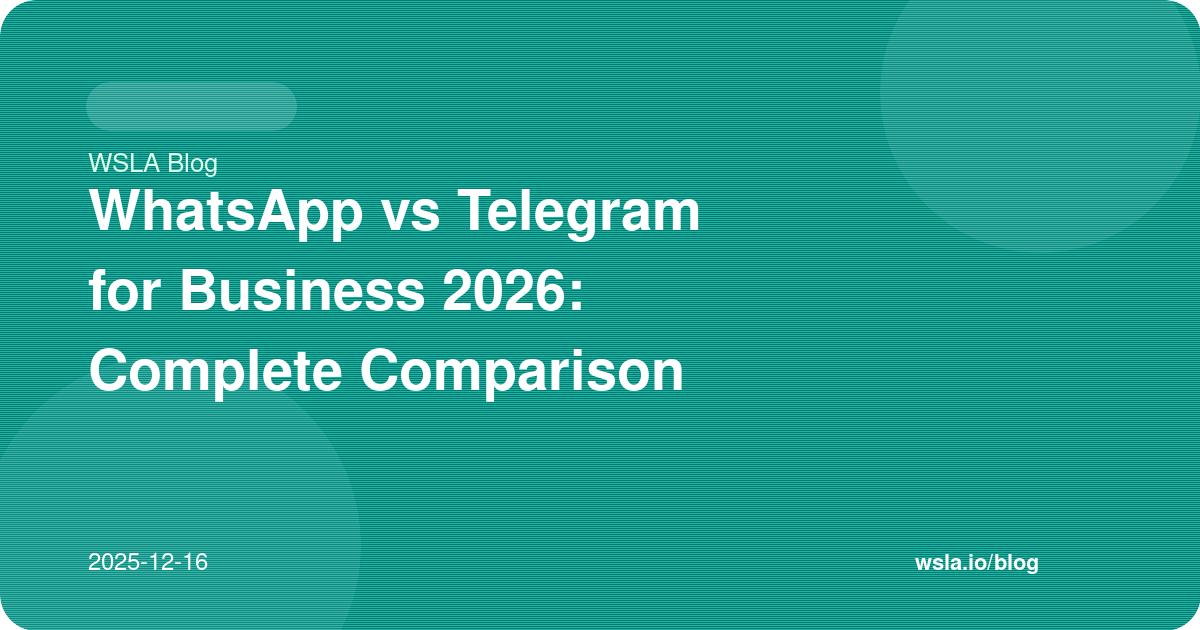 WhatsApp vs Telegram for Business 2026: Complete Comparison